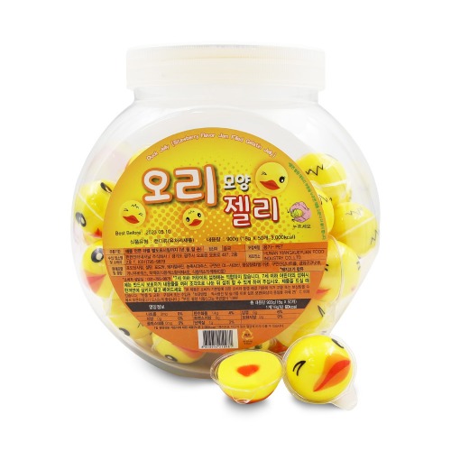 오리모양 젤리 900g (18gx50개) (1통)