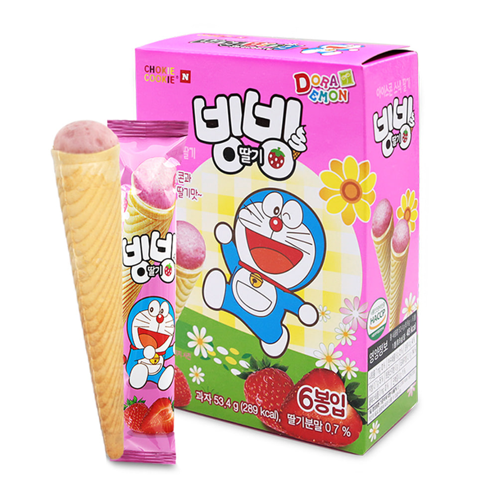 도라에몽 아이스콘 스낵 딸기 53.4g
