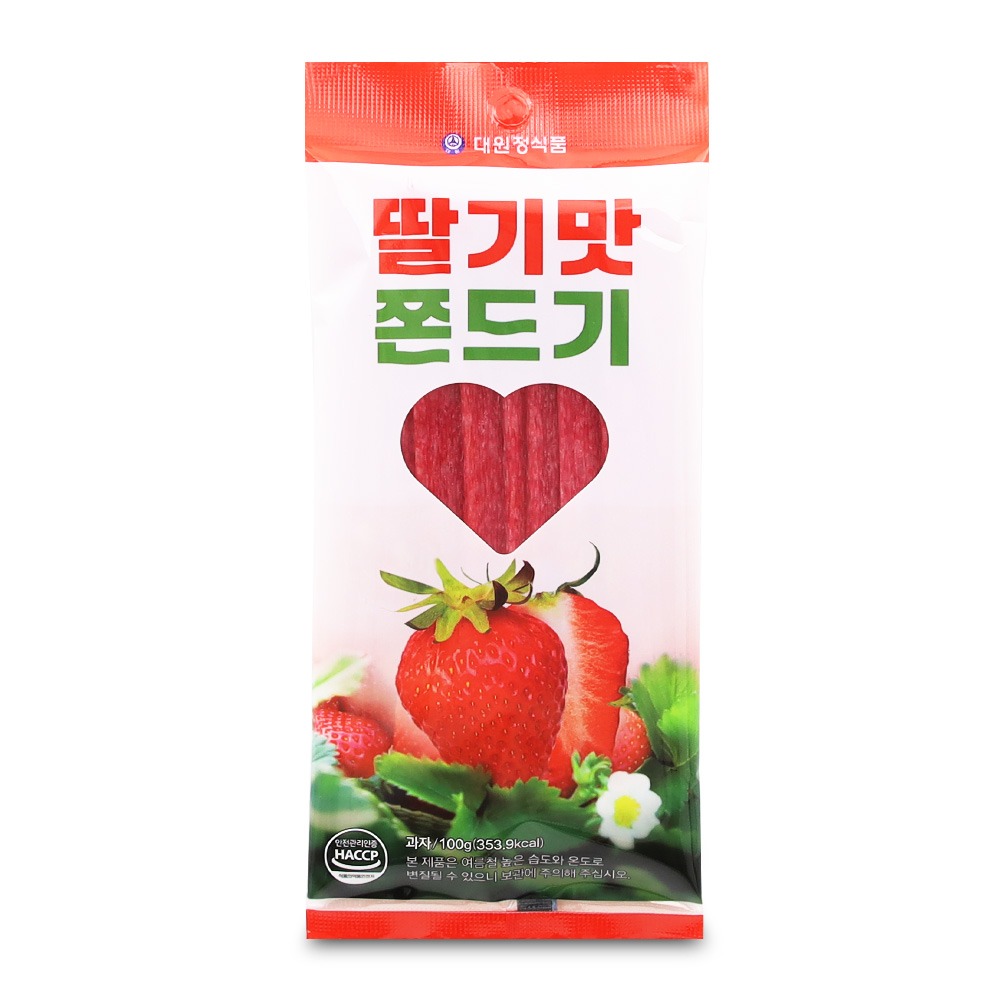 대원정식품 딸기맛 쫀드기 100g