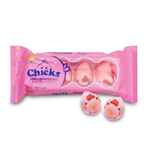 병아리모양 머쉬멜로우 핑크 40g