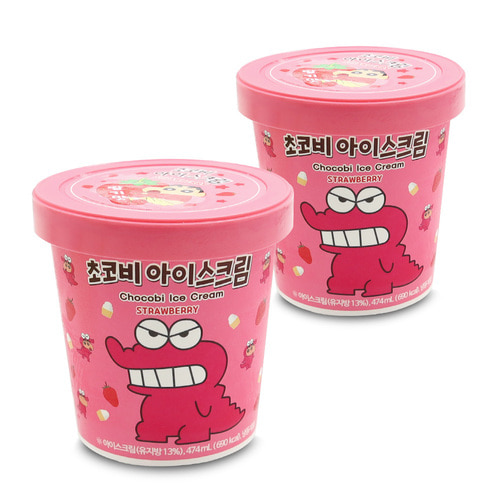 초코비 아이스크림 딸기맛 474ml x 2개
