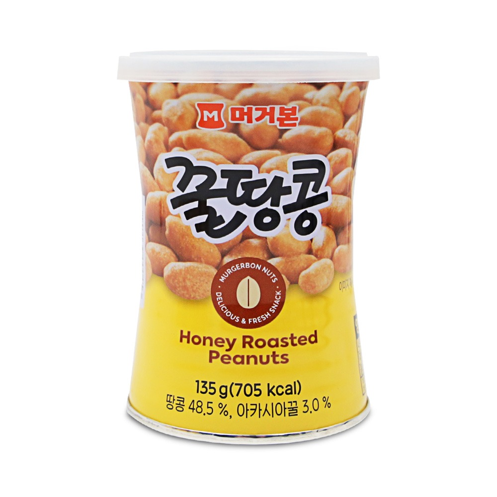 (세일) 머거본 꿀땅콩 135g 캔 (소비기한 24.09.12)